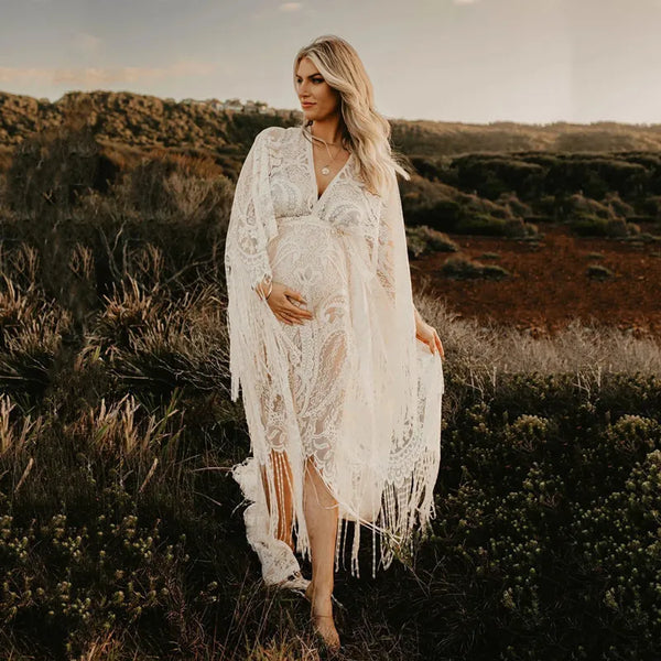 Bohemian Lace Maternity Dress